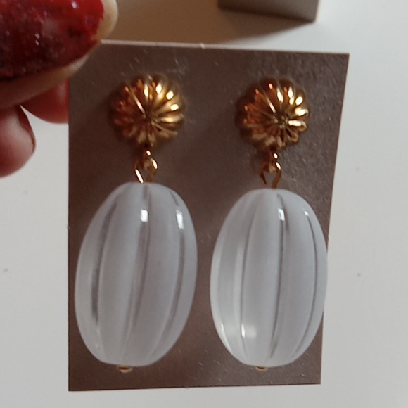 1989 vintage stud post earrings sparkling rope by avon nib - Picture 2 of 6